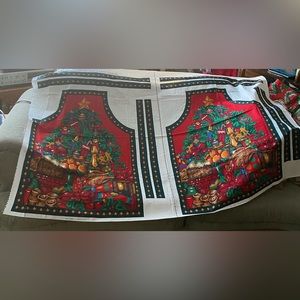 Cut N Sew Christmas Apron Christmas Feast By David Textiles English Collection